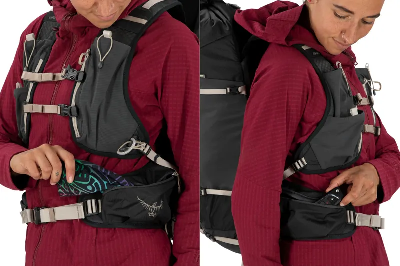 Osprey Womens Tempest Velocity 30 Rucksack - Dark Charcoal-Chiru Tan-7