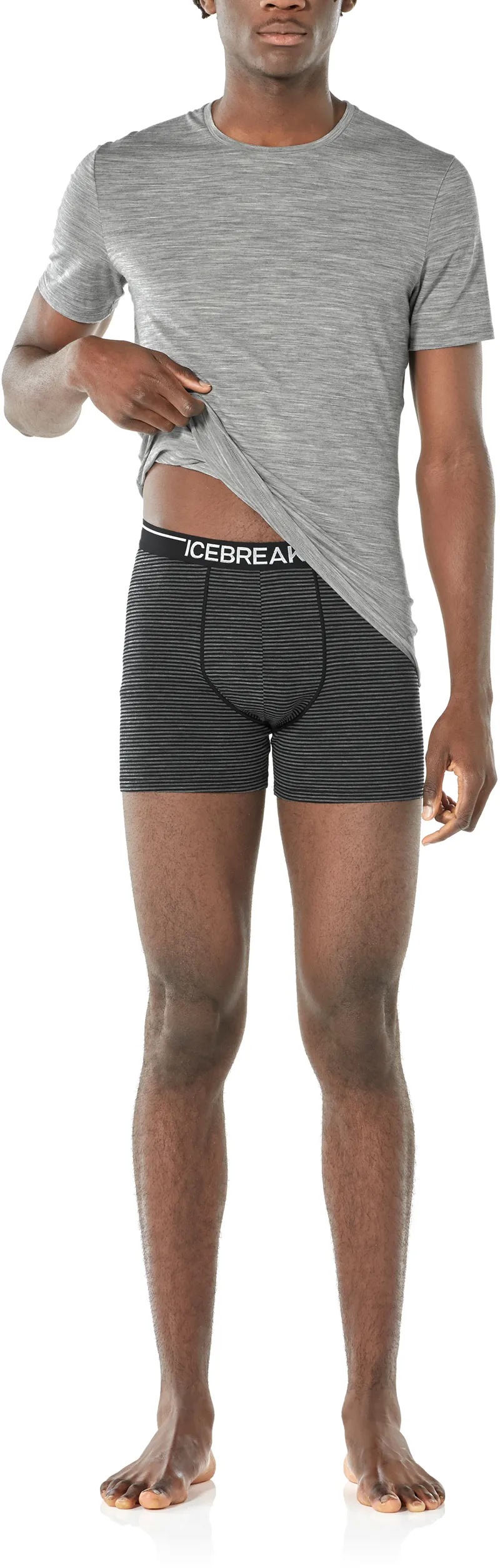 Icebreaker Mens Anatomica Boxers - Gritstone Heather-5