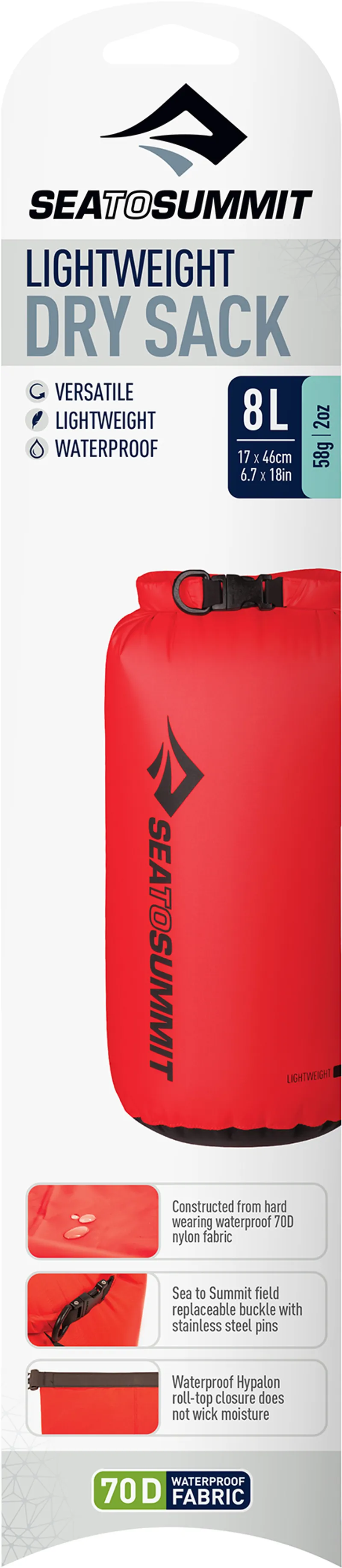 Sea To Summit Lightweight 70D Dry Sack - 8 Litre - Apple Green-1