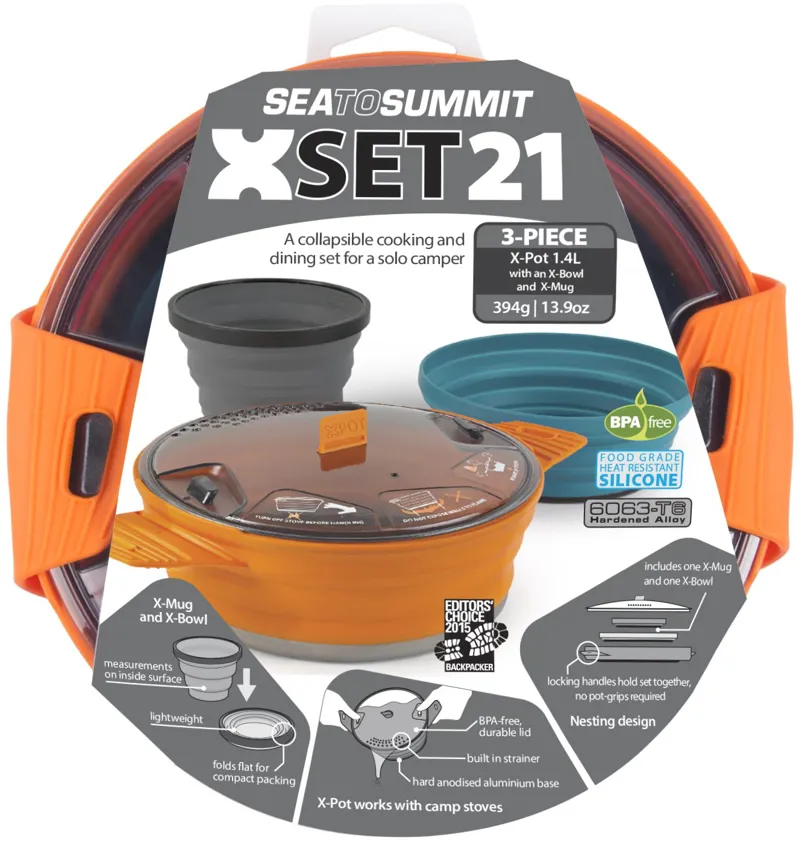 Sea To Summit X-Set 21 - 3pc - Rust-7