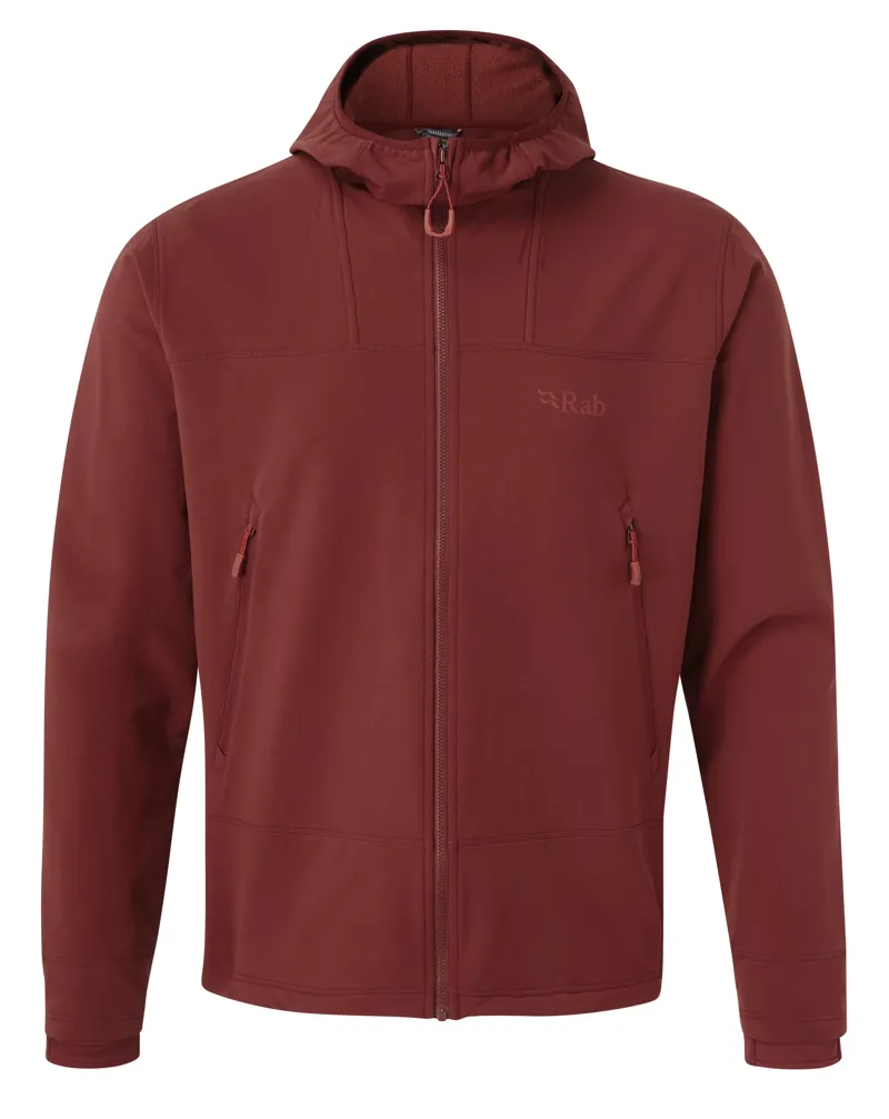 Rab Mens Shadow Softshell Hoody - Oxblood Red