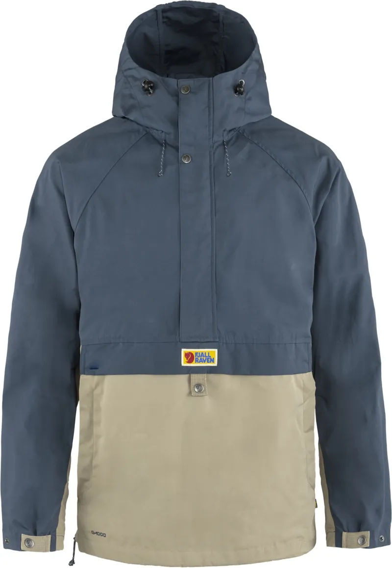 Fjallraven Mens Vardag Anorak - Uncle Blue-Sand Stone