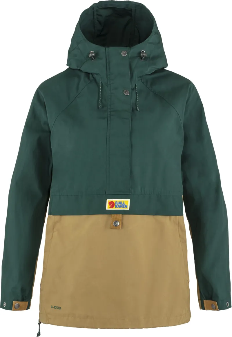 Fjallraven Womens Vardag Anorak - Arctic Green-Buckwheat Brown