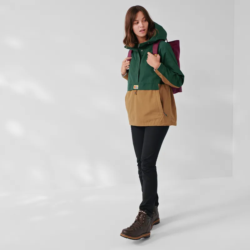 Fjallraven Womens Vardag Anorak - Arctic Green-Buckwheat Brown-3