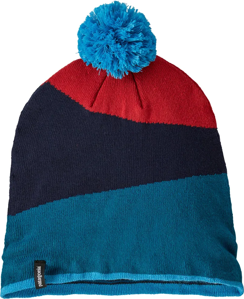 Patagonia Lightweight Powder Town Beanie - Field Festival Knit: Crater Blue-1