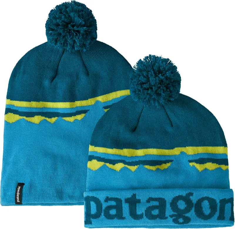 Patagonia Lightweight Powder Town Beanie - Fitz Roy Sunrise Knit: Joya Blue-2