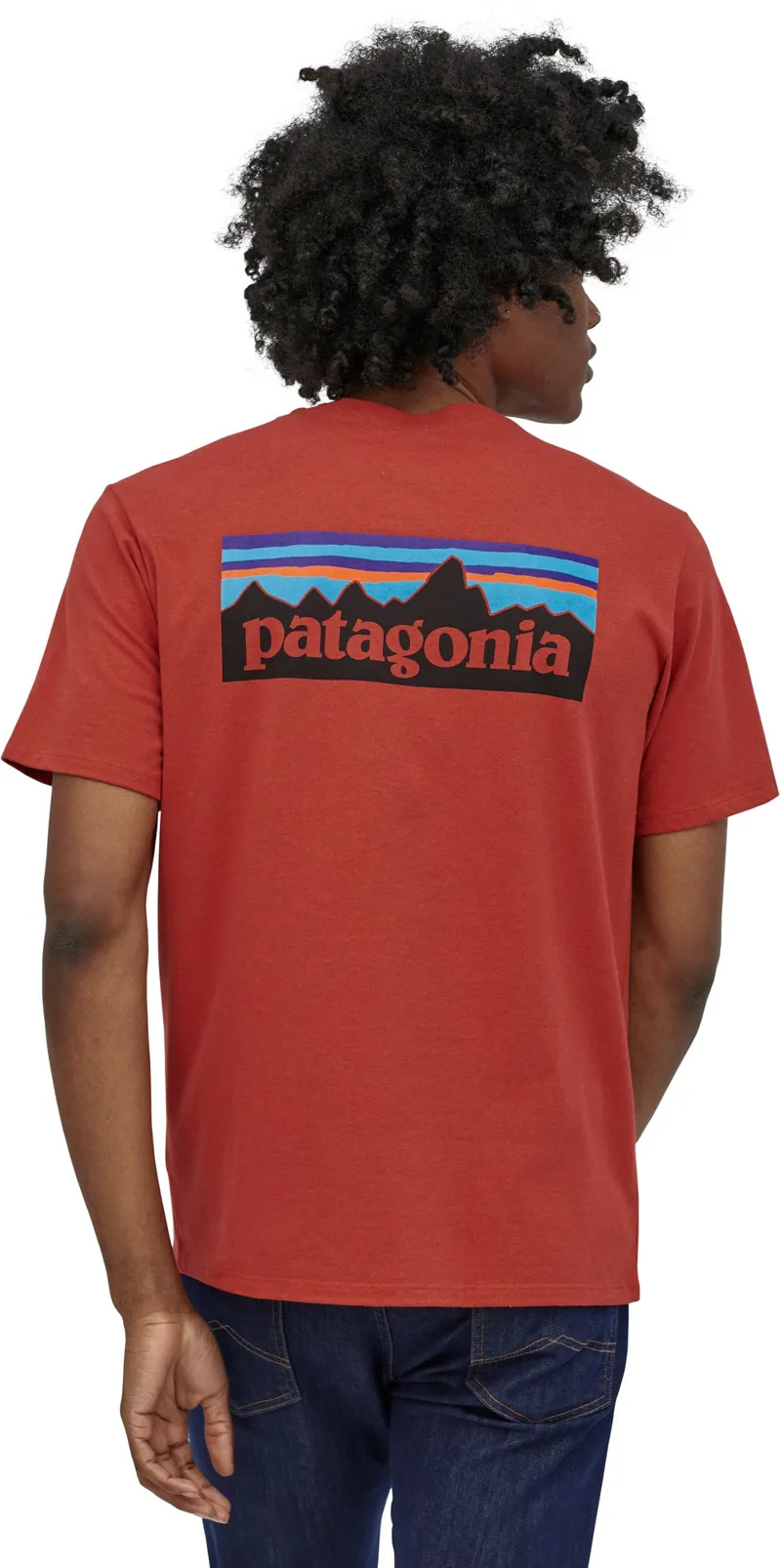 Patagonia Mens P-6 Logo Responsibili-Tee - Hot Ember-2