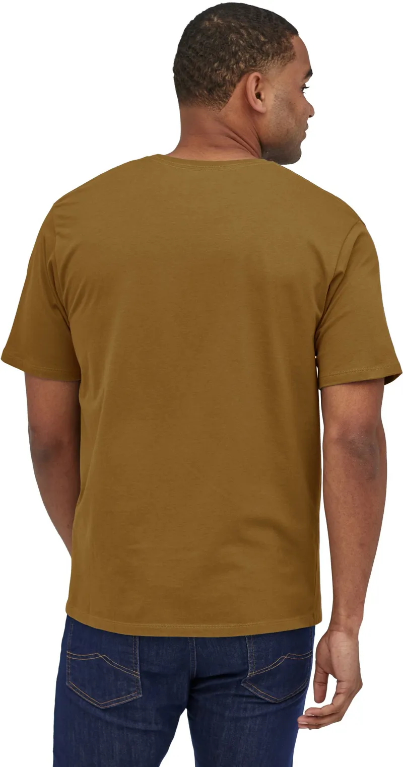 Patagonia Mens Back For Good Organic T-Shirt - Mulch Brown-Wolf-1