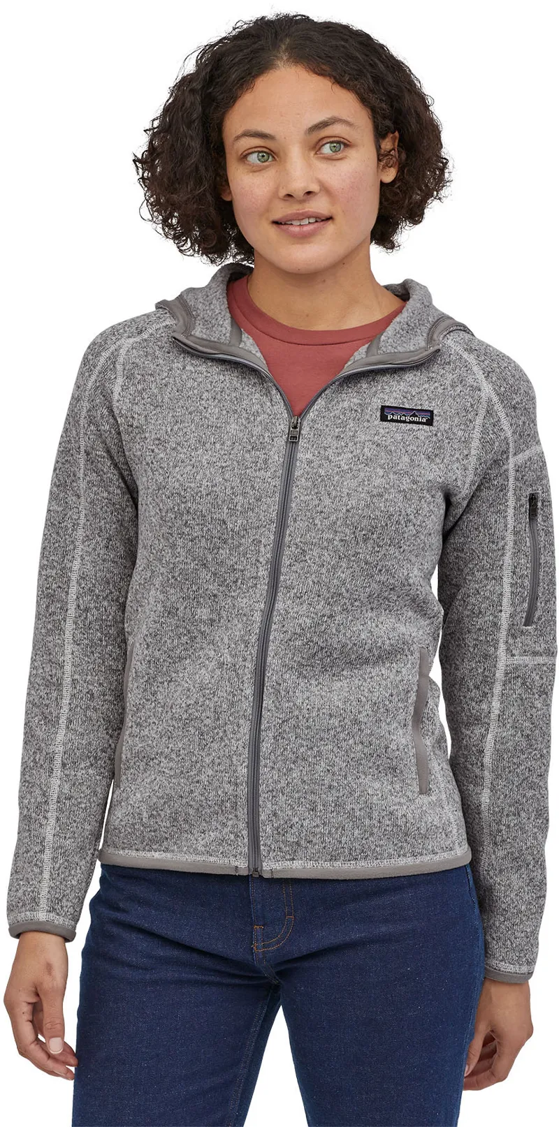 Patagonia Womens Better Sweater Hoody - Birch White-1