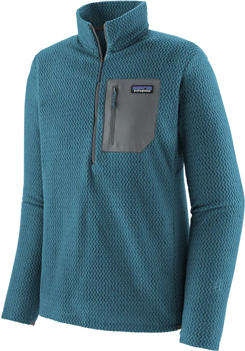 Patagonia Mens R1 Air Zip Neck - Wavy Blue