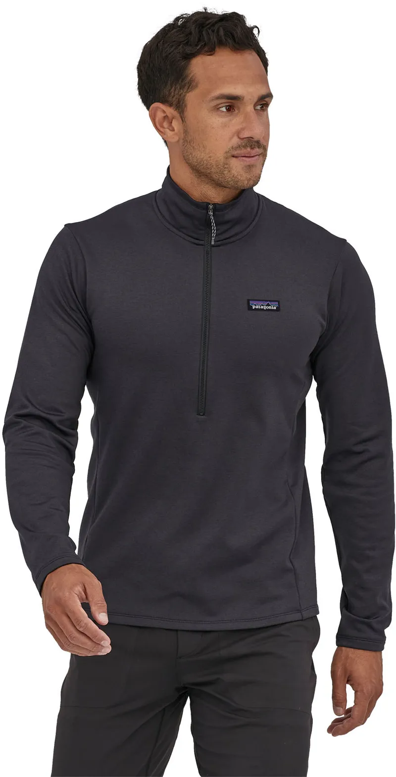 Patagonia Mens R1 Daily Zip Neck Ink BlackBlack XDye