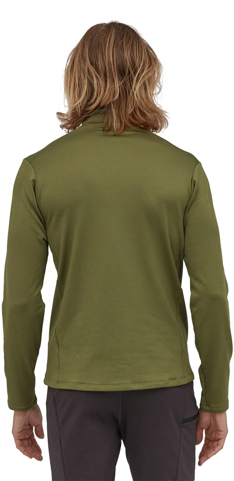 Patagonia Mens R1 Daily Zip Neck - Palo Green-Dark Palo Green X-Dye-2