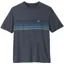 Patagonia Mens Cap Cool Daily Graphic Shirt - Line Logo Ridge Stripe - Smolder Blue X-Dye