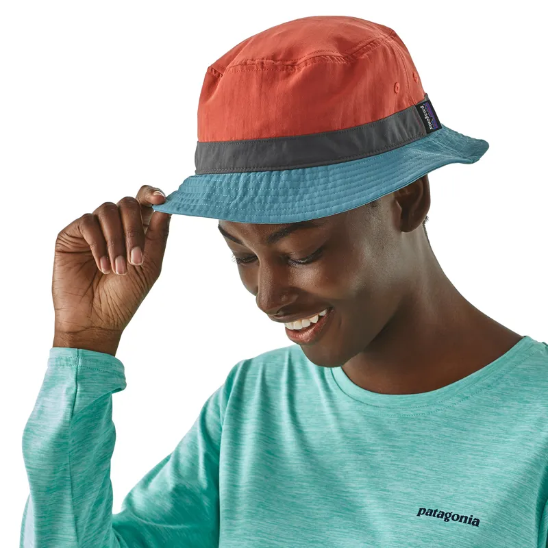 Patagonia Wavefarer Bucket Hat - Whale Tail Tubes: Stone Blue-2