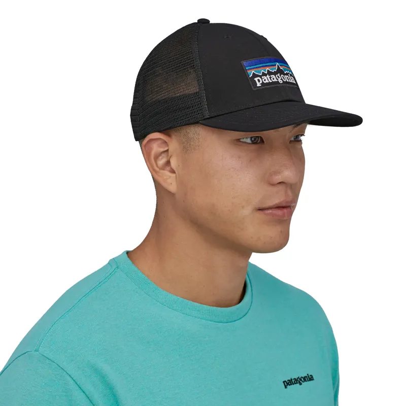 Patagonia P-6 Logo LoPro Trucker Hat - Black-3