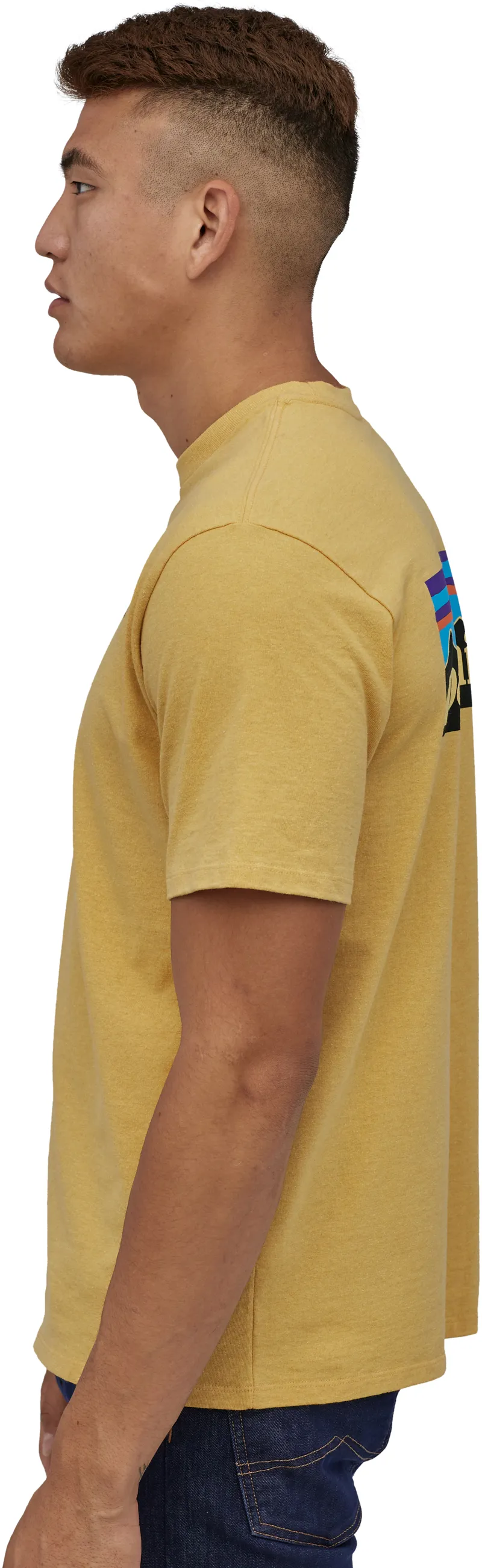 Patagonia Mens P-6 Logo Responsibili-Tee - Surfboard Yellow-2