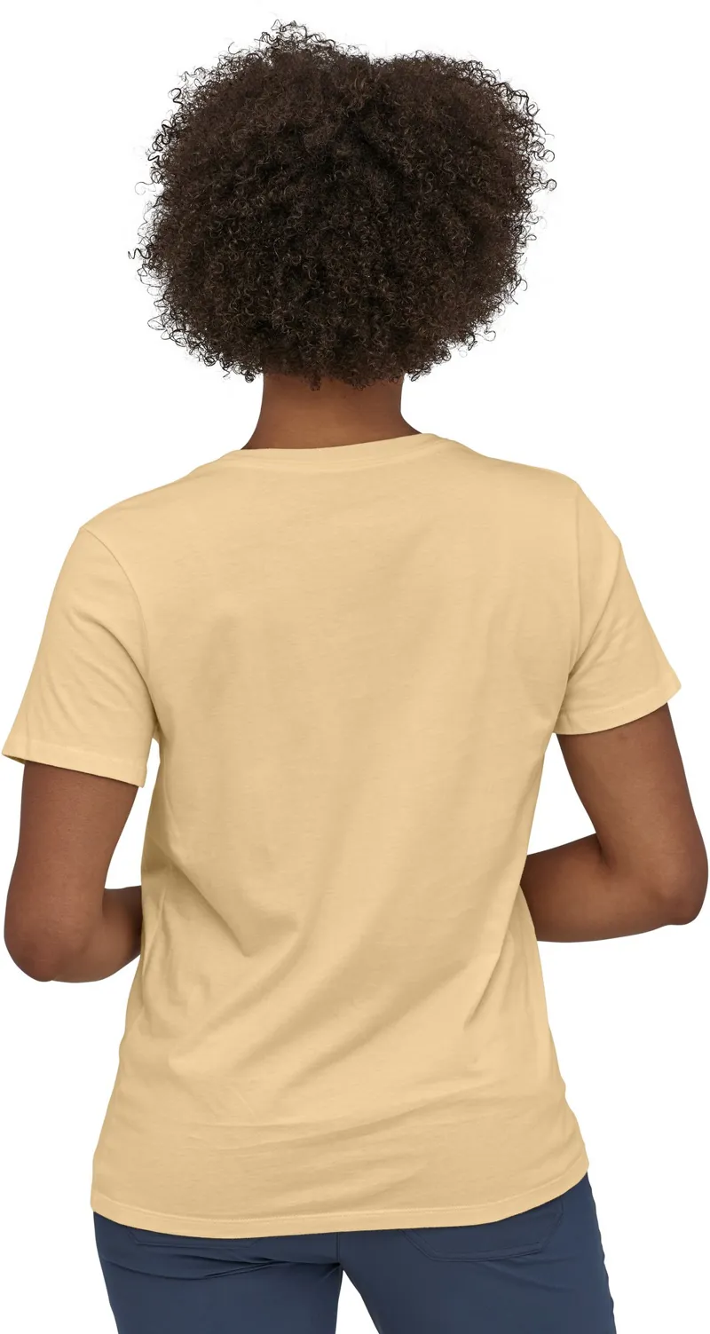 Patagonia Womens Pastel P-6 Logo Organic Crew T-Shirt - Vela Peach-3