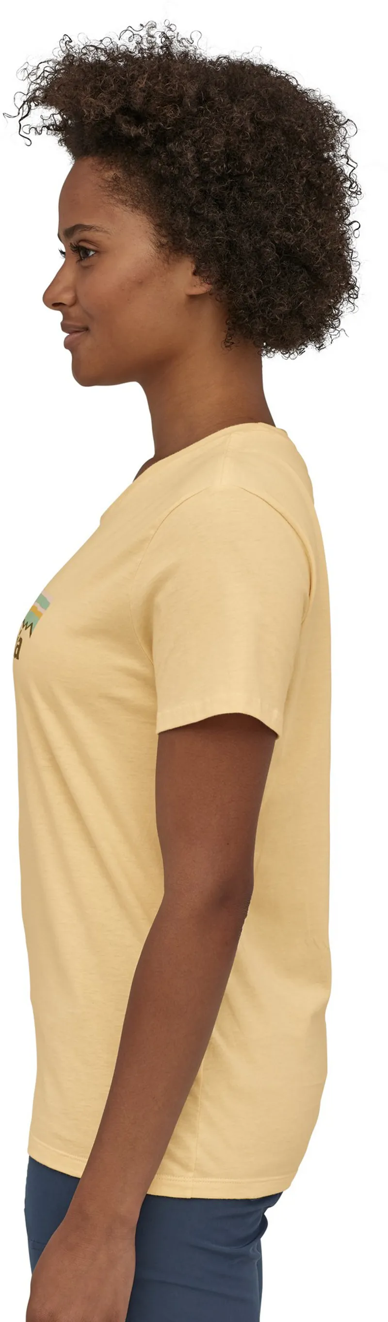 Patagonia Womens Pastel P-6 Logo Organic Crew T-Shirt - Vela Peach-2