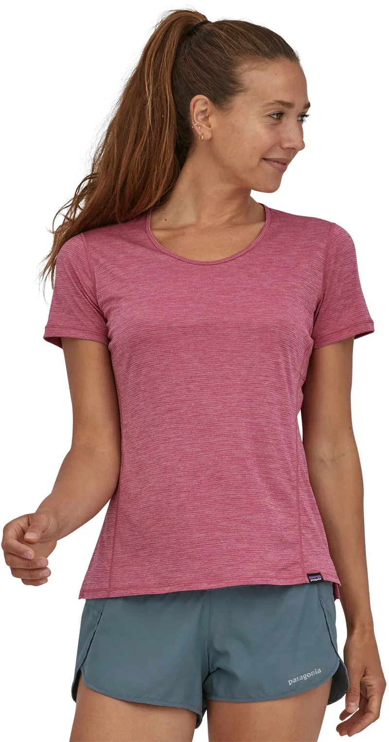 Patagonia Womens Cap Cool Lightweight Shirt - Star Pink-Light Star Pink X-Dye-1