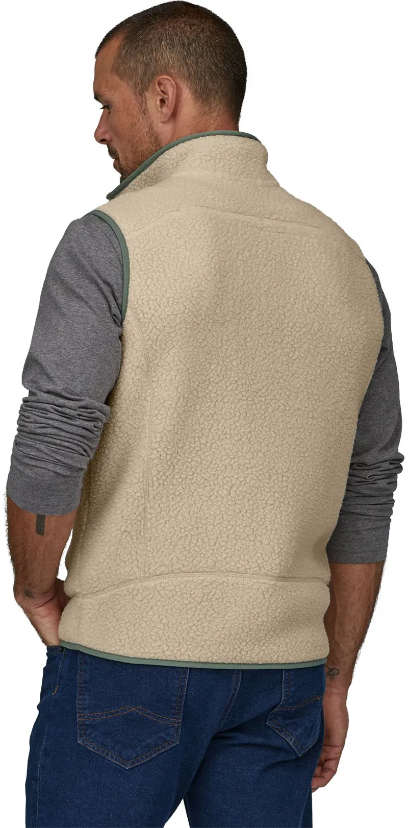 Patagonia Mens Retro Pile Vest - Dark Natural-2
