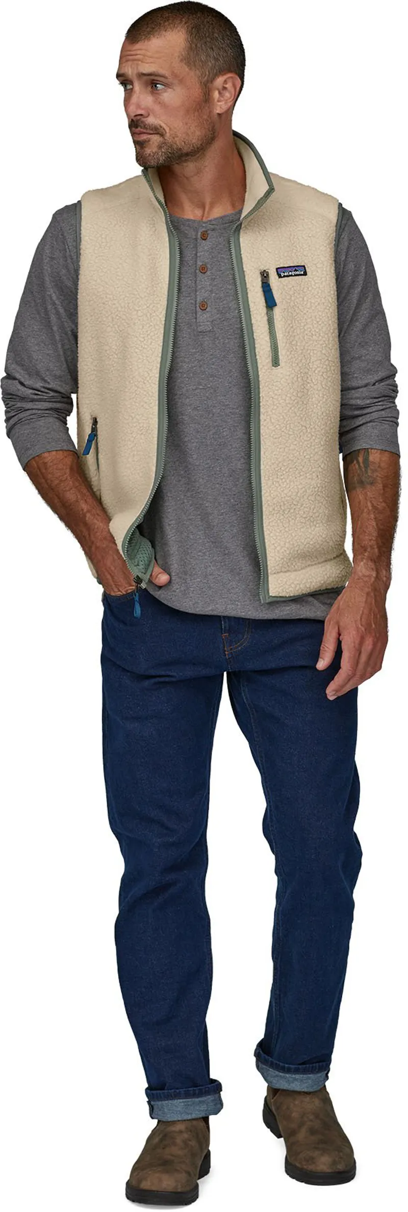 Patagonia Mens Retro Pile Vest - Dark Natural-3