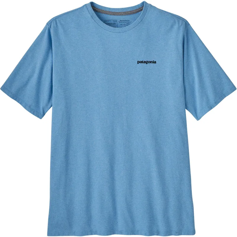 Patagonia Mens Short Sleeved P-6 Logo Responsibili-Tee - Lago Blue-1