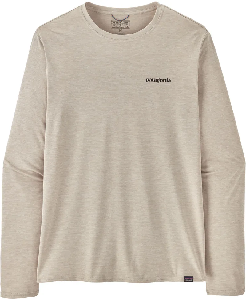 Patagonia Mens Long Sleeved Cap Cool Daily Graphic Shirt - Waters Fitzroy Trout-Pumice X Dye-1
