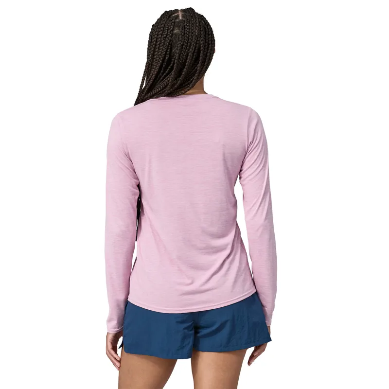 Patagonia Womens Long Sleeved Cap Cool Daily Shirt - Milkweed Mauve-Light Milkweed Mauve X-Dye-2