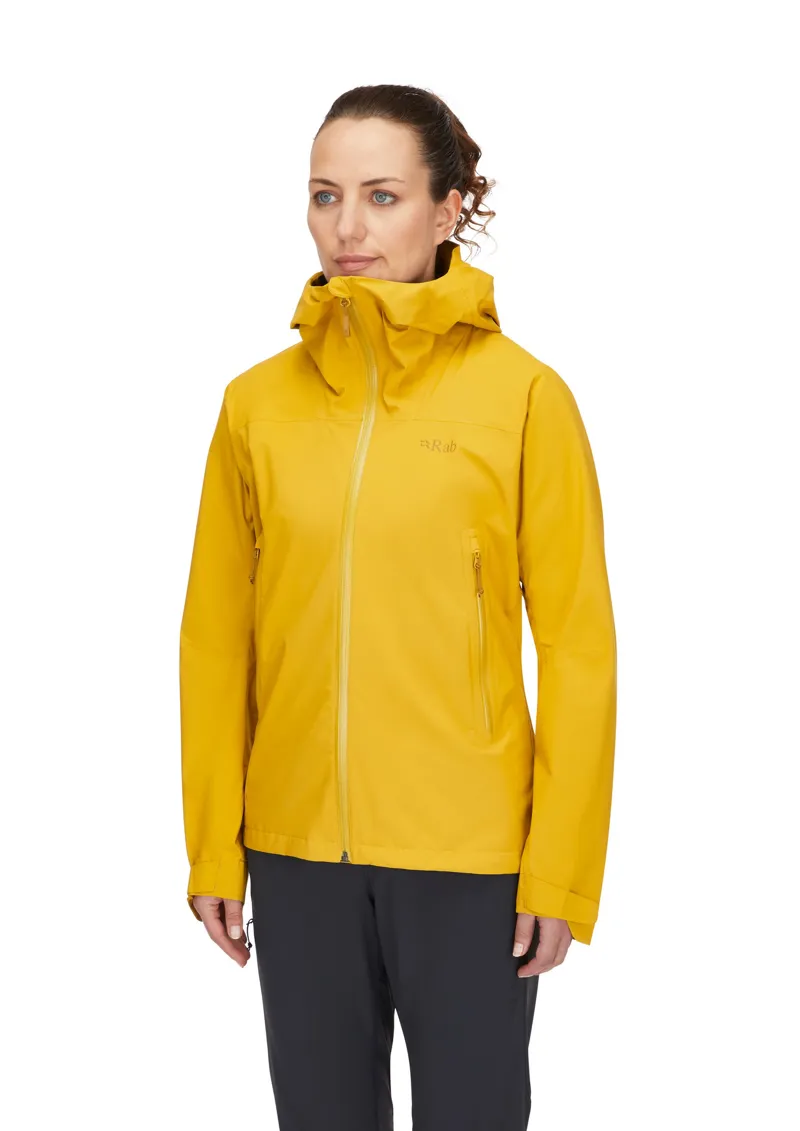 Rab Womens Downpour Light Jacket - Sahara-3