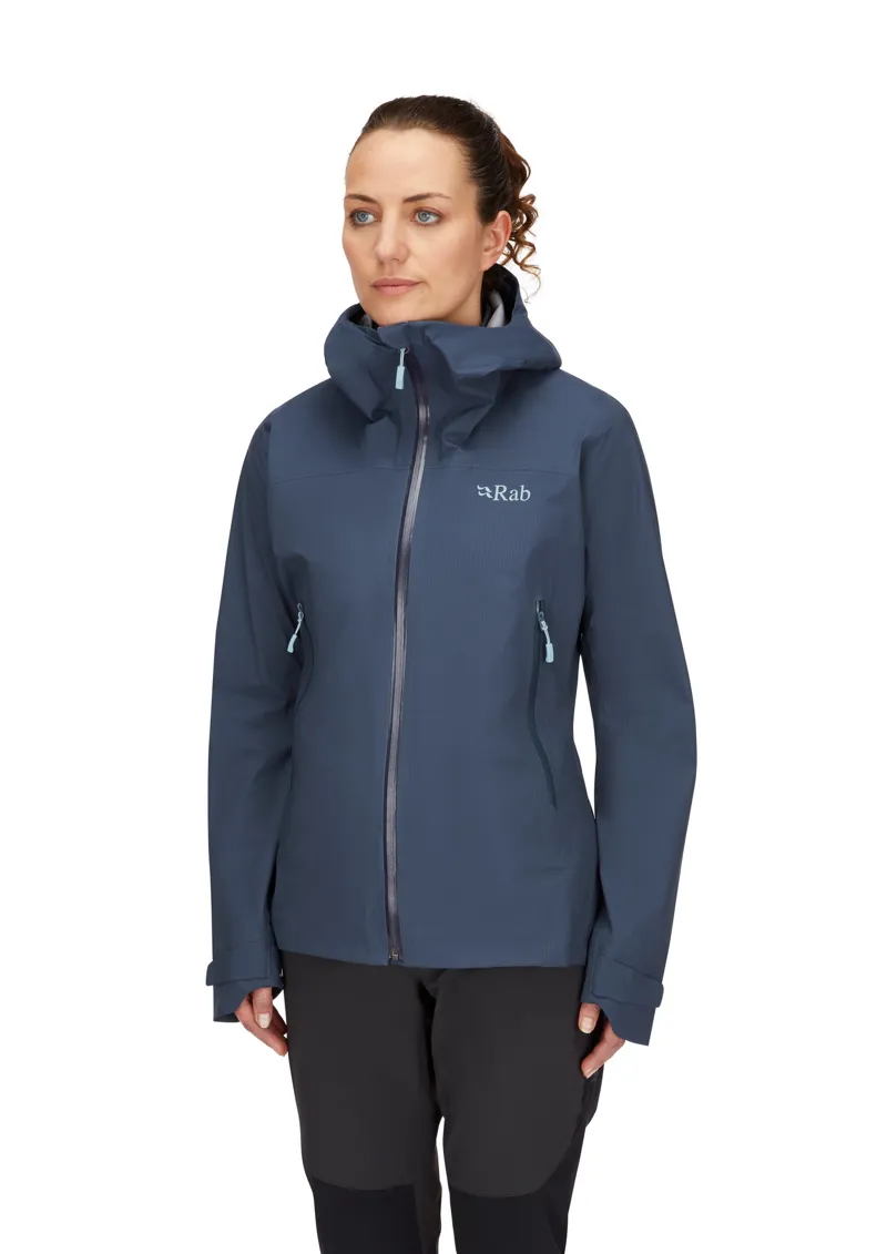 Rab Womens Downpour Light Jacket - Tempest Blue-2