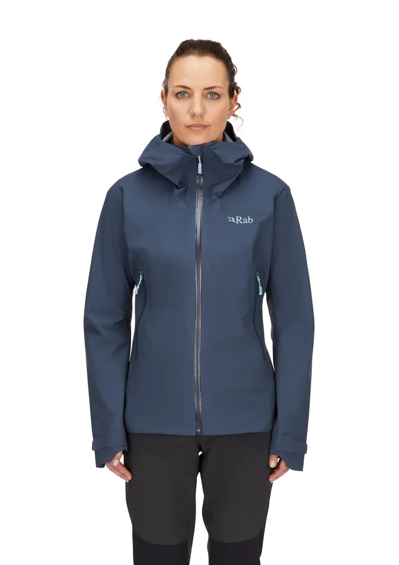 Rab Womens Downpour Light Jacket - Tempest Blue-5