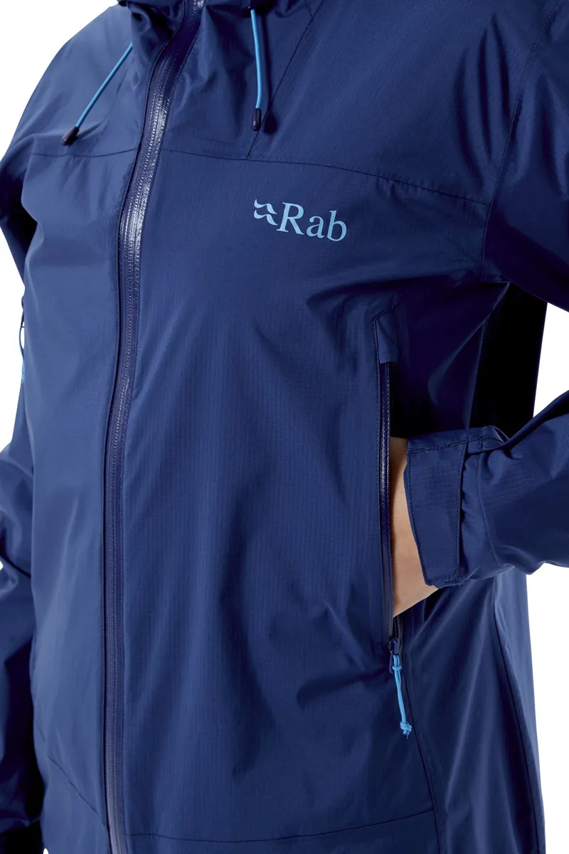 Rab Womens Downpour Plus 2.0 Jacket - Nightfall Blue-7