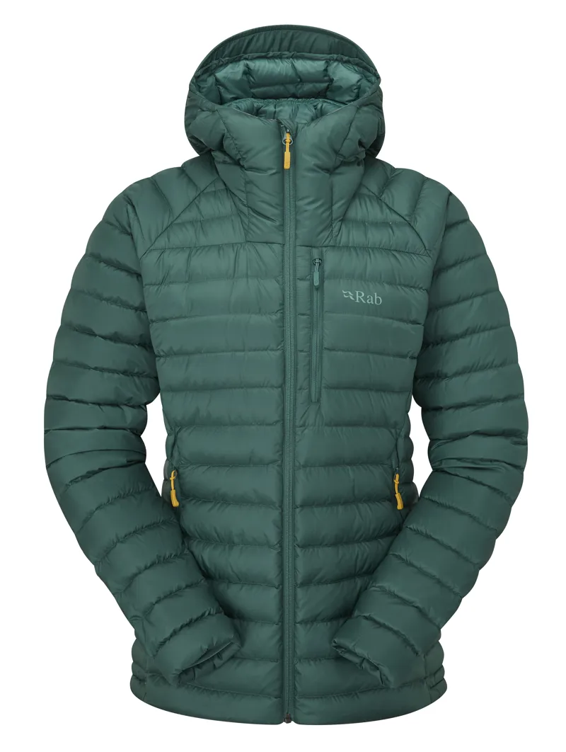 Rab Womens Microlight Alpine Long Jacket - Green Slate