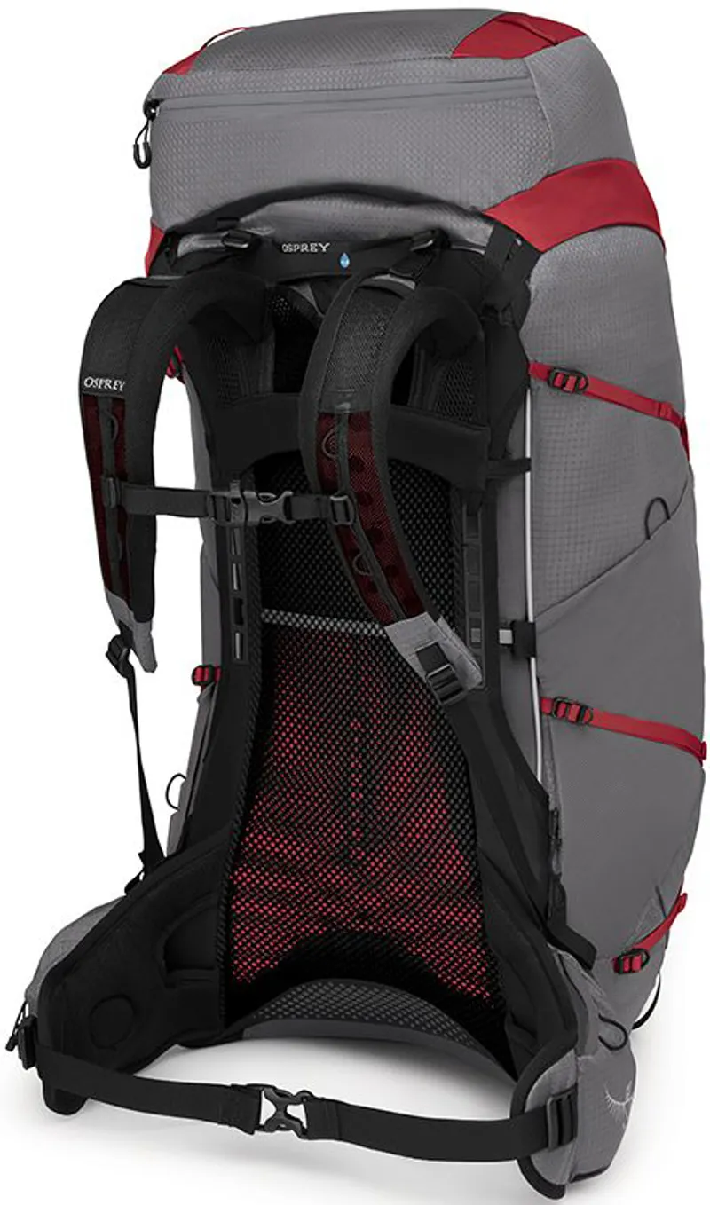 Osprey Womens Eja Pro 55 Rucksack - Dale Grey-Poinsettia Red-2