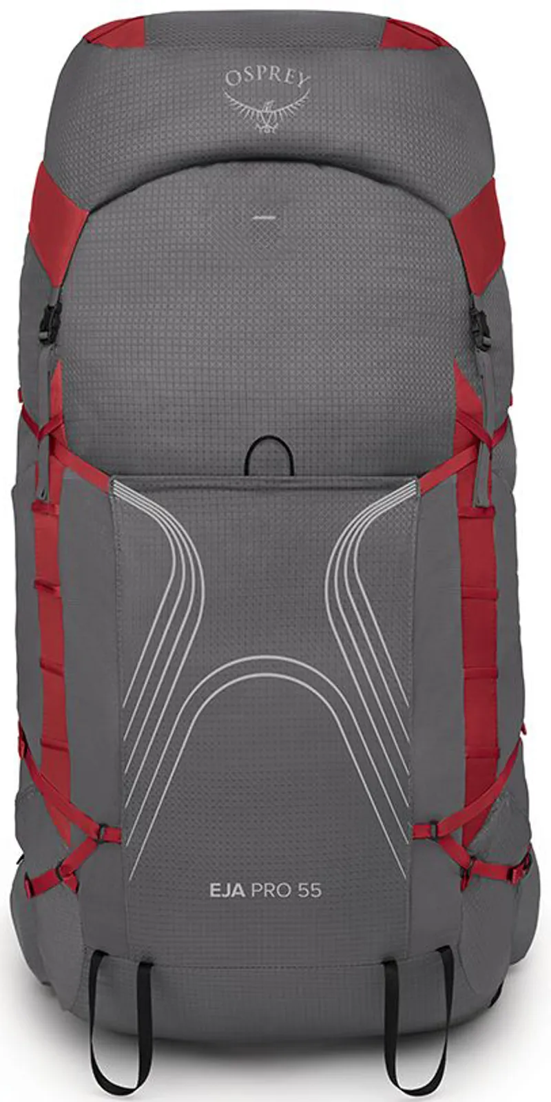 Osprey Womens Eja Pro 55 Rucksack - Dale Grey-Poinsettia Red-1