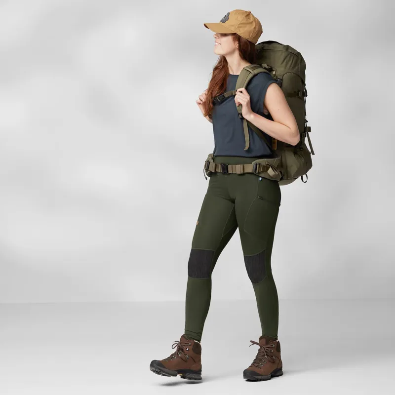 Fjallraven Womens Abisko Trekking Tights HD - Deep Forest-5