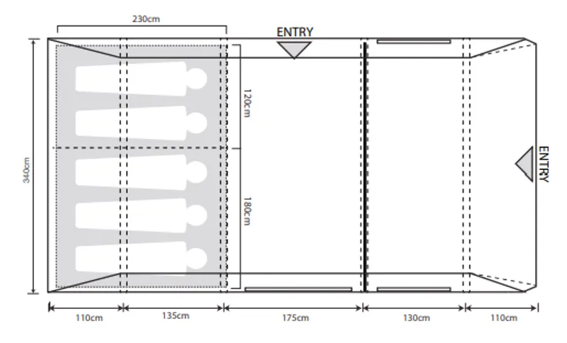 Outdoor Revolution Airedale 5.0S Inflatable Tent Package - DEMO MODEL-1