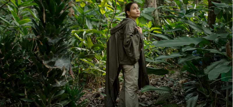 Paramo Unisex Poncho - Moss-5