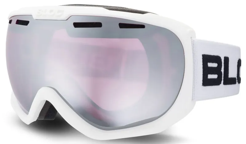 BLOC Boa Goggle - Matt White-Light Purple-Silver Mirror