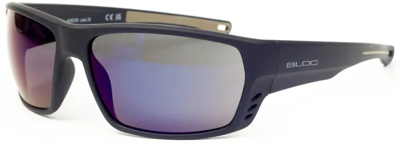 BLOC Warwick Sunglasses - Matt Black-Blue Mirror