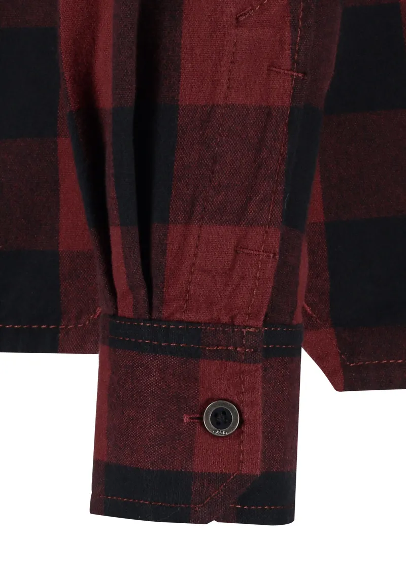 Rab Mens Boundary Shirt - Oxblood Red Check -3