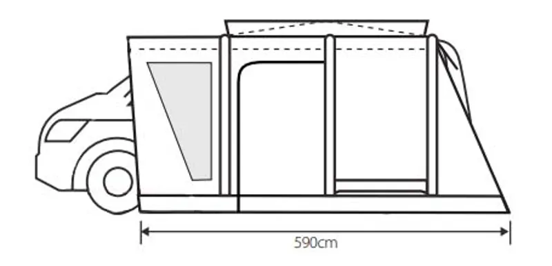 Outdoor Revolution Cayman Cacos Air SL PC Mid Drive-Away Awning - 2023 Model-3