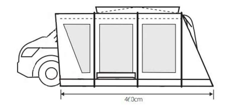 Outdoor Revolution Cayman Curl XLE Poled Mid Drive-Away Awning-8