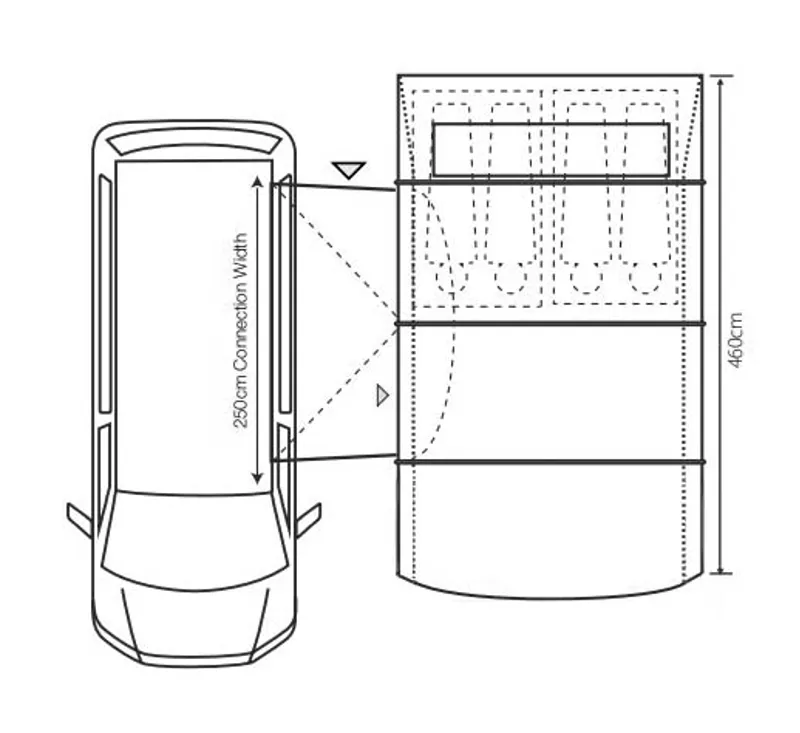 Outdoor Revolution Cayman Curl XLE Poled Mid Drive-Away Awning-7