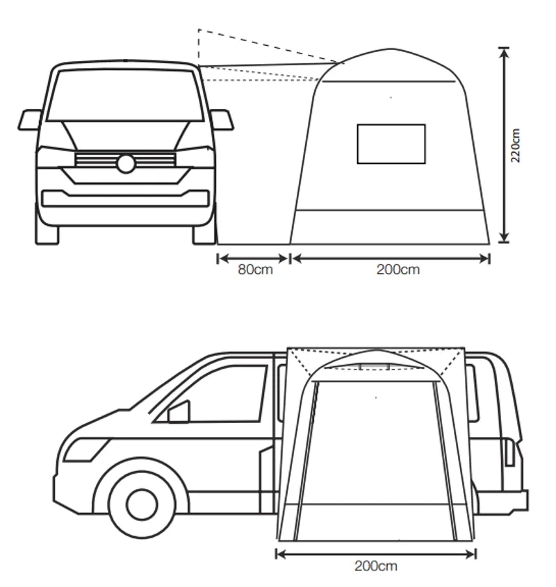 Outdoor Revolution Outhouse Handi Low Drive-Away Awning-11