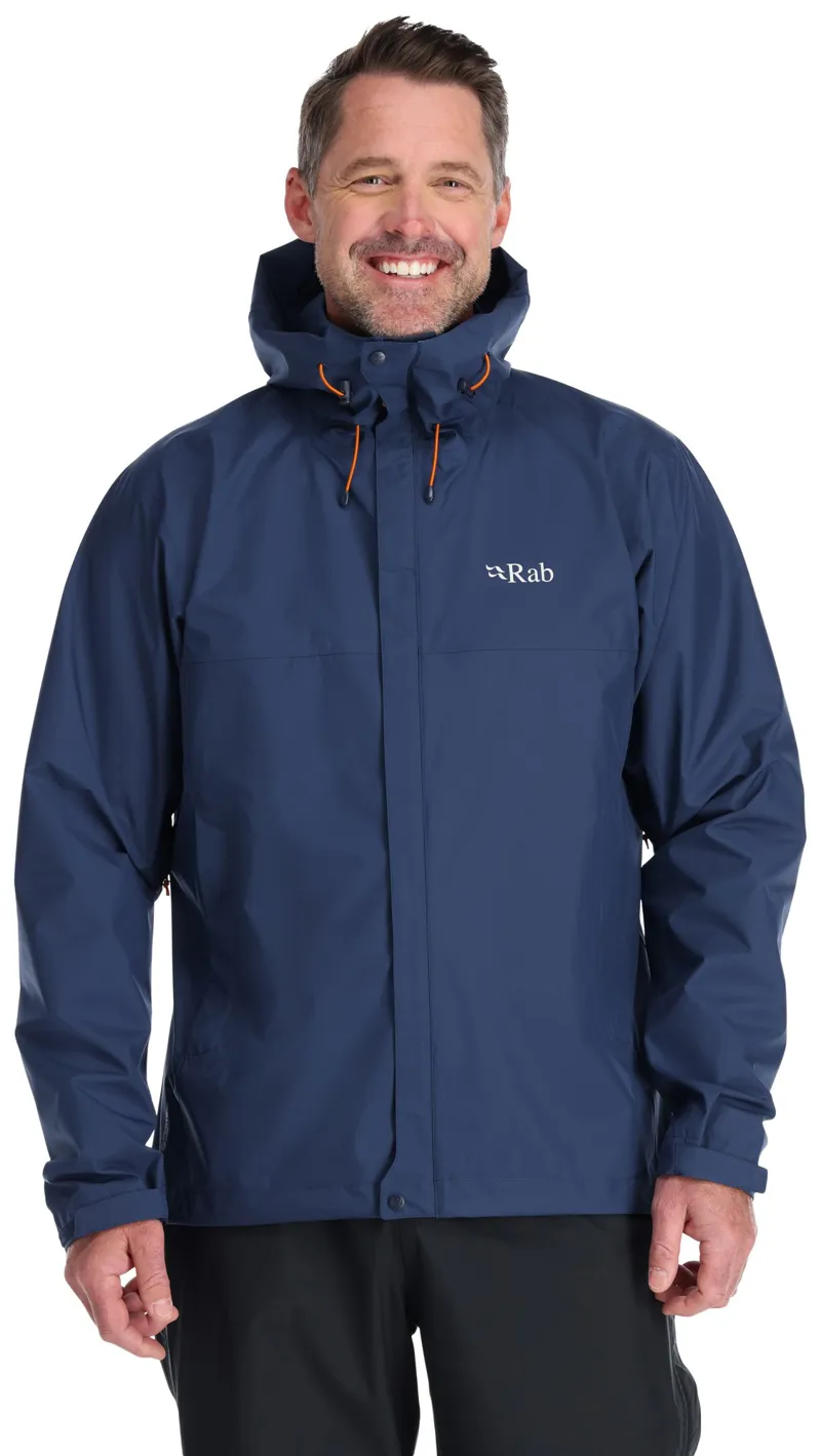 Rab Mens Downpour Eco Jacket - Deep Ink-1