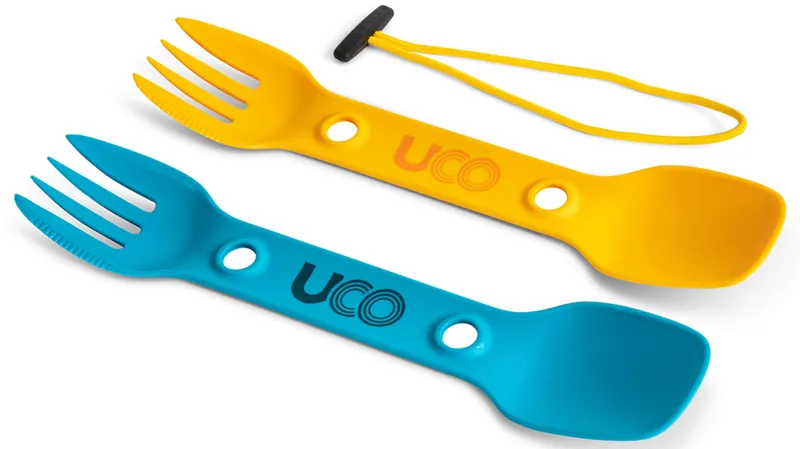 UCO Utility Spork 2 Pack with Tether - Gold-Sky