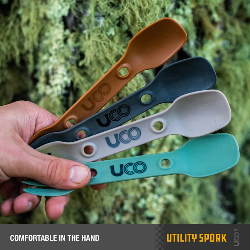 UCO Utility Spork 2 Pack with Tether - Gold-Sky-5