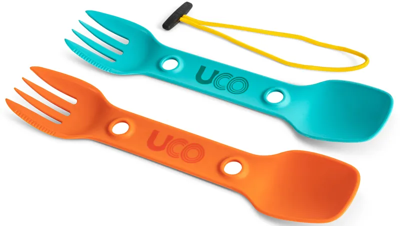 UCO Utility Spork 2 Pack with Tether - Teal-Ember