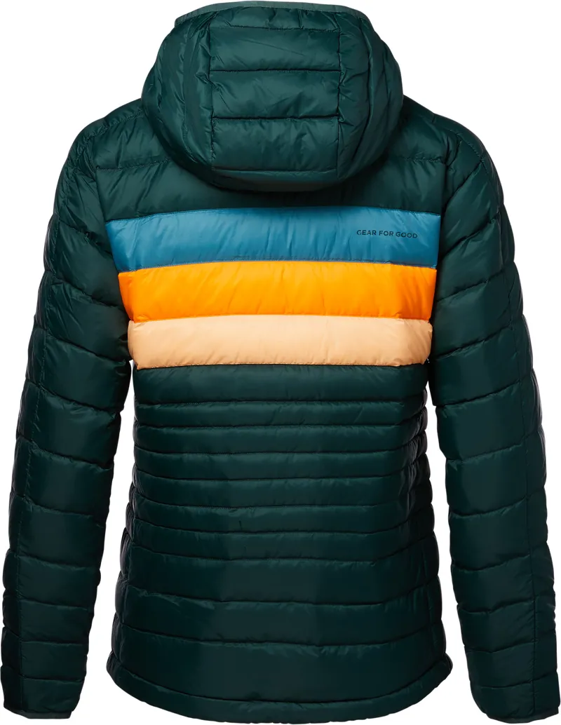 Cotopaxi Womens Fuego Down Hooded Jacket - Dark Forest Stripes-1